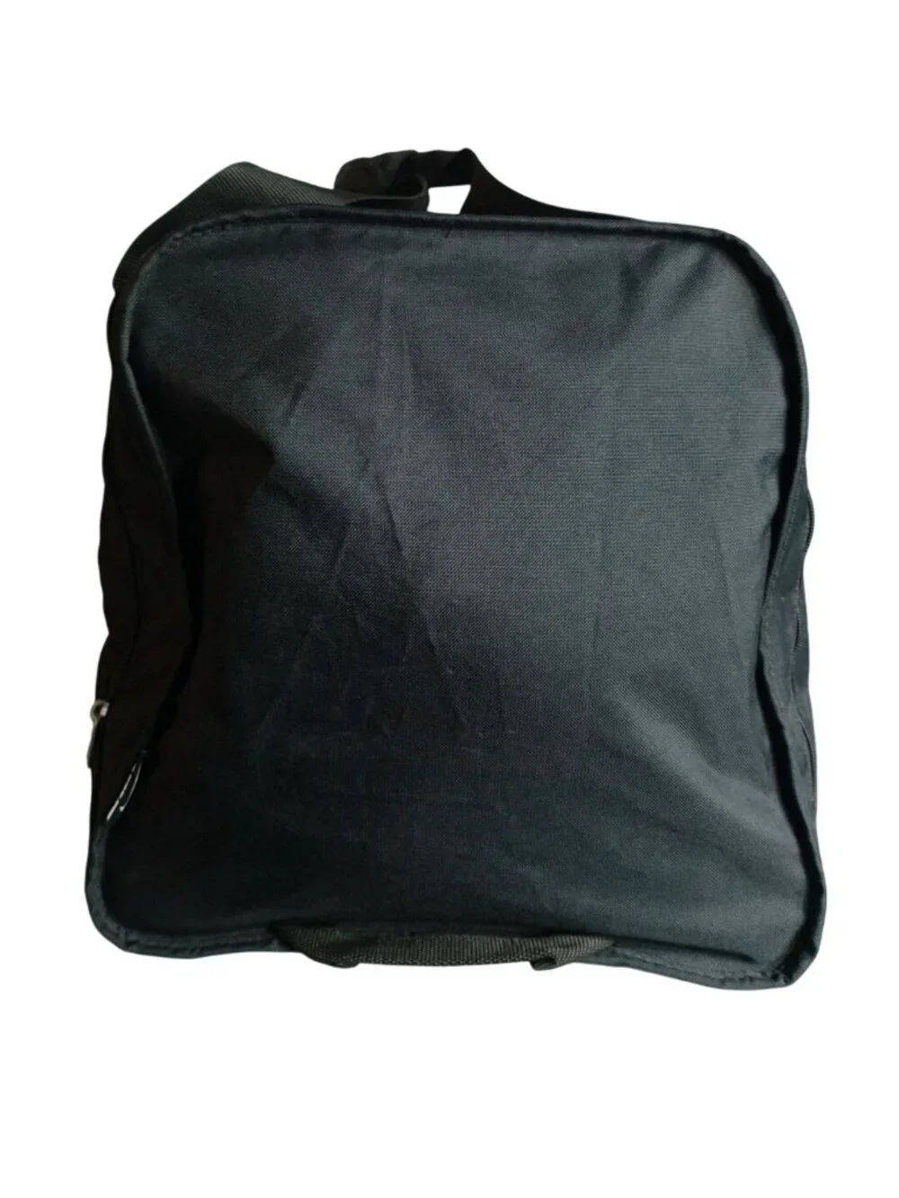Nike Brasilia Duffle Bag Black White Swoosh Athletic Zip Side Pockets Gym Large